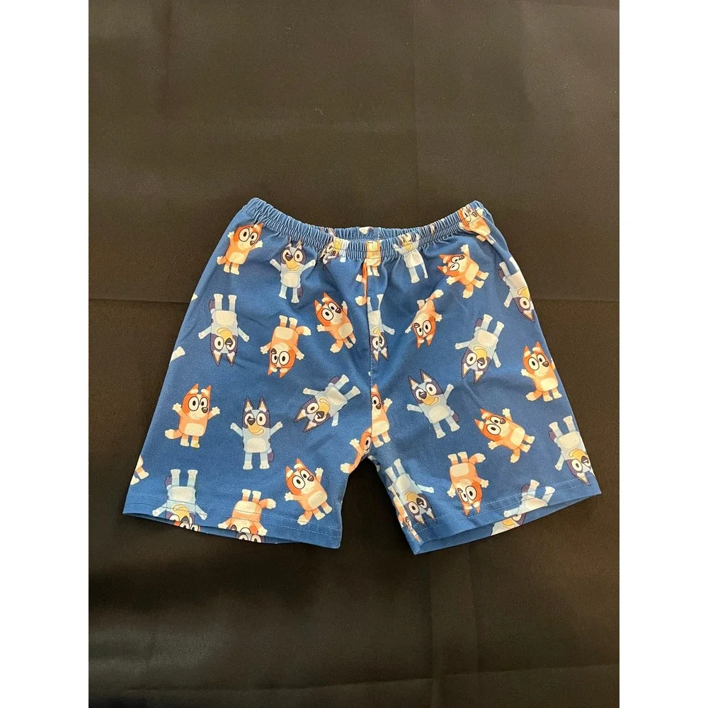 Bluey Bingo Sleepy Time Pajama‎ Set Boys Girls Blue Grey Shorts Tee 2PC